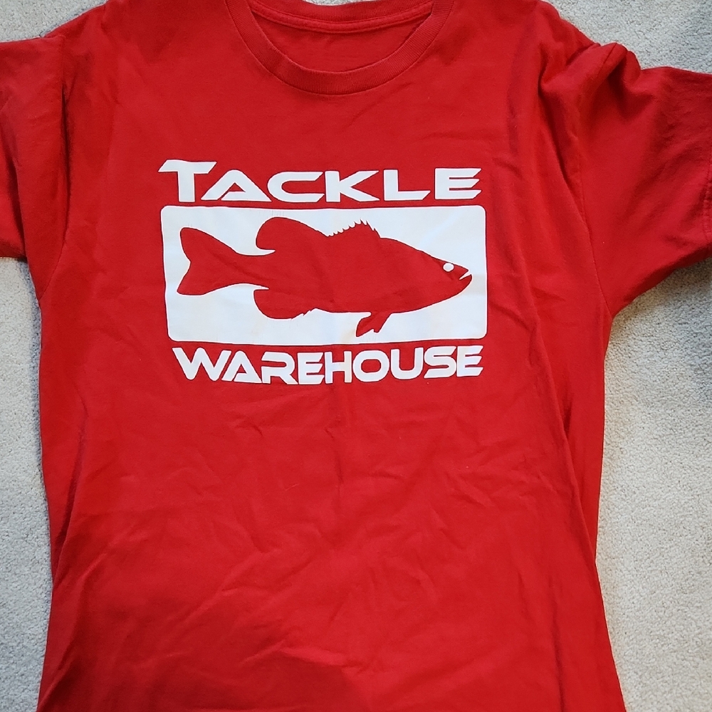 Tackle Warehouse Red Fishing T-Shirt Short Sleeve - No Size